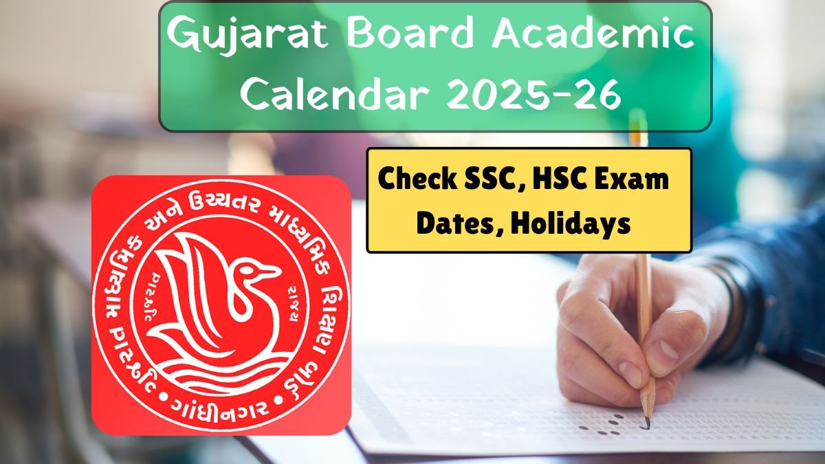 Gujarat Board Academic Calendar 2025-26